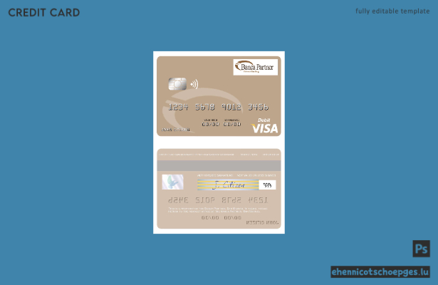 Beispielvorschau für die San Marino Banca Partner Visa Debitkarte